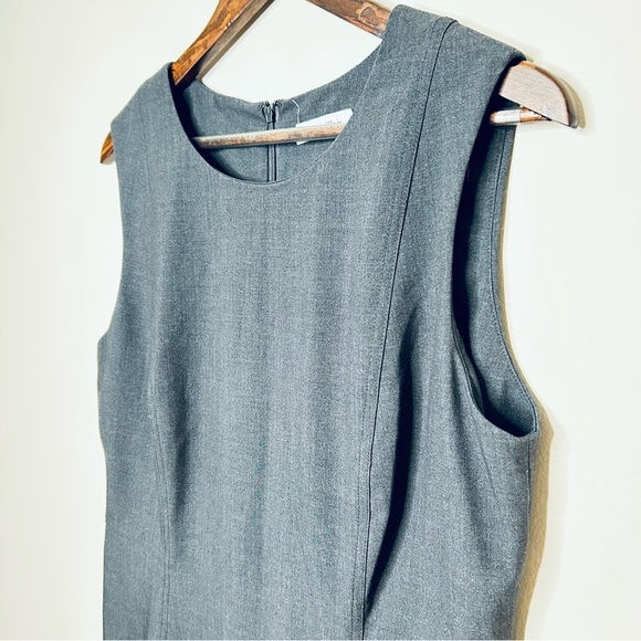 Calvin Klein Knee Length Sheath Dress Sleeveless Dark Charcoal Medium - Picture 4 of 8